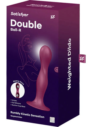 Satisfyer Double Ball-R – Gewichteter Dildo mit Saugnapf für anale & vaginale Stimulation - Gewichteter Dildo