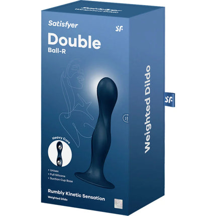 Satisfyer Double Ball-R – Gewichteter Dildo mit Saugnapf für anale & vaginale Stimulation - Gewichteter Dildo
