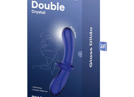 Satisfyer Double Crystal – Glasdildo mit Doppelstruktur für heiße & kalte Spiele - Glasdildo