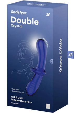 Satisfyer Double Crystal – Glasdildo mit Doppelstruktur für heiße & kalte Spiele - Glasdildo