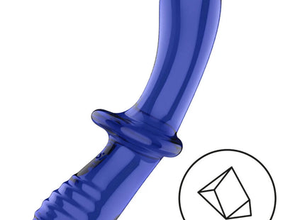 Satisfyer Double Crystal – Glasdildo mit Doppelstruktur für heiße & kalte Spiele - Glasdildo