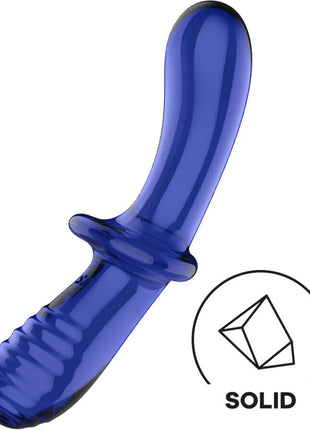 Satisfyer Double Crystal – Glasdildo mit Doppelstruktur für heiße & kalte Spiele - Glasdildo