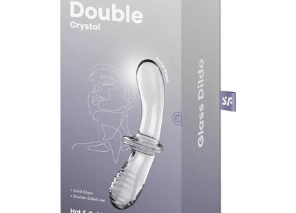 Satisfyer Double Crystal – Glasdildo mit Doppelstruktur für heiße & kalte Spiele - Glasdildo