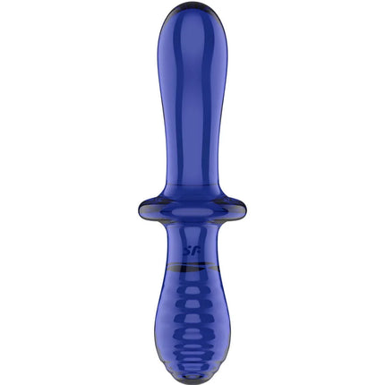 Satisfyer Double Crystal – Glasdildo mit Doppelstruktur für heiße & kalte Spiele - Glasdildo