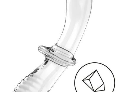 Satisfyer Double Crystal – Glasdildo mit Doppelstruktur für heiße & kalte Spiele - Glasdildo