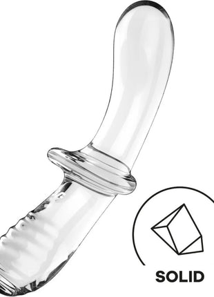 Satisfyer Double Crystal – Glasdildo mit Doppelstruktur für heiße & kalte Spiele - Glasdildo