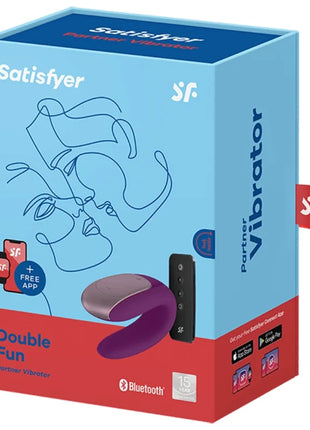 SATISFYER - DOUBLE FUN PARTNER VIBRATOR LILA - Paar-Vibrator