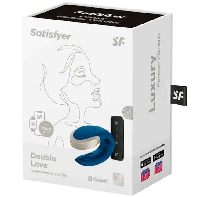 SATISFYER - DOUBLE LOVE LUXURY PARTNER VIBRATOR BLAU - Paar-Vibrator