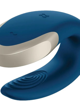 SATISFYER - DOUBLE LOVE LUXURY PARTNER VIBRATOR BLAU - Paar-Vibrator