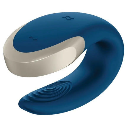 SATISFYER - DOUBLE LOVE LUXURY PARTNER VIBRATOR BLAU - Paar-Vibrator