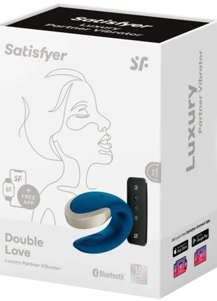 SATISFYER - DOUBLE LOVE LUXURY PARTNER VIBRATOR BLAU - Paar-Vibrator