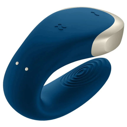 SATISFYER - DOUBLE LOVE LUXURY PARTNER VIBRATOR BLAU - Paar-Vibrator