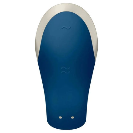 SATISFYER - DOUBLE LOVE LUXURY PARTNER VIBRATOR BLAU - Paar-Vibrator