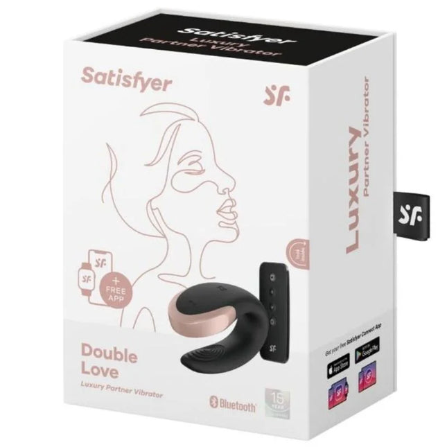 SATISFYER - DOUBLE LOVE LUXURY PARTNER VIBRATOR SCHWARZ - Paar-Vibrator