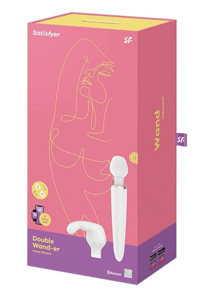 SATISFYER - DOUBLE WANDER APP WEISS - Wand-Vibrator