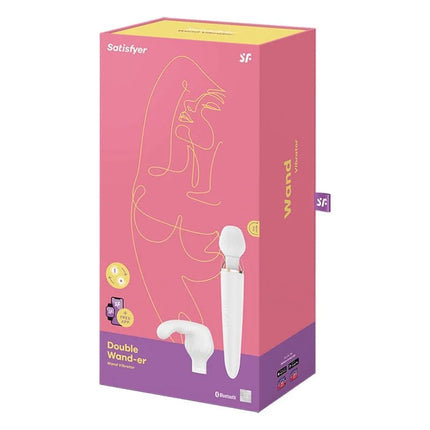 SATISFYER - DOUBLE WANDER APP WEISS - Wand-Vibrator