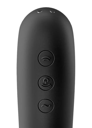 SATISFYER - DUAL KISS AIR PULSE VIBRATOR SCHWARZ - DRUCKWELLENVIBRATOREN ohne Vibration
