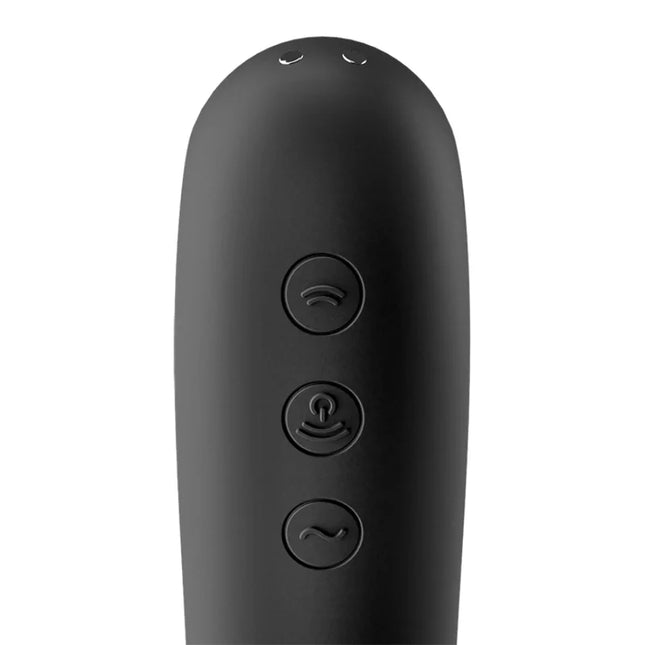 SATISFYER - DUAL KISS AIR PULSE VIBRATOR SCHWARZ - DRUCKWELLENVIBRATOREN ohne Vibration