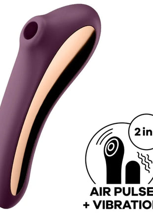 SATISFYER - DUAL KISS AIR PULSE VIBRATOR WEINROT - DRUCKWELLENVIBRATOREN ohne Vibration