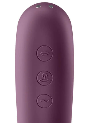 SATISFYER - DUAL KISS AIR PULSE VIBRATOR WEINROT - DRUCKWELLENVIBRATOREN ohne Vibration
