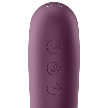 SATISFYER - DUAL KISS AIR PULSE VIBRATOR WEINROT - DRUCKWELLENVIBRATOREN ohne Vibration