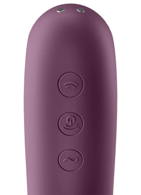SATISFYER - DUAL KISS AIR PULSE VIBRATOR WEINROT - DRUCKWELLENVIBRATOREN ohne Vibration