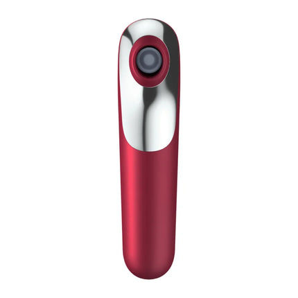 SATISFYER - DUAL LOVE VIBRATOR UND SAUGER MIT PULSIERTER LUFT ROT - Druckwellen saugende Vibratoren