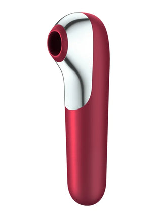 SATISFYER - DUAL LOVE VIBRATOR UND SAUGER MIT PULSIERTER LUFT ROT - Druckwellen saugende Vibratoren