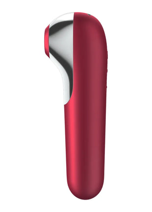 SATISFYER - DUAL LOVE VIBRATOR UND SAUGER MIT PULSIERTER LUFT ROT - Druckwellen saugende Vibratoren