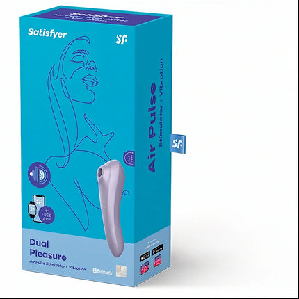 SATISFYER - DUAL PLEASURE AIR PULSE VIBRATOR MAUVE - Druckwellenvibratoren
