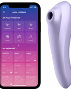 SATISFYER - DUAL PLEASURE AIR PULSE VIBRATOR MAUVE - Druckwellenvibratoren