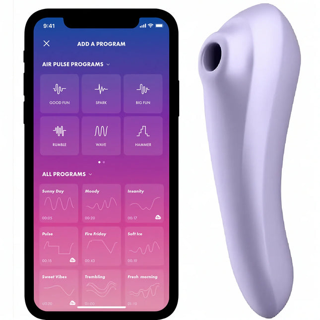 SATISFYER - DUAL PLEASURE AIR PULSE VIBRATOR MAUVE - Druckwellenvibratoren