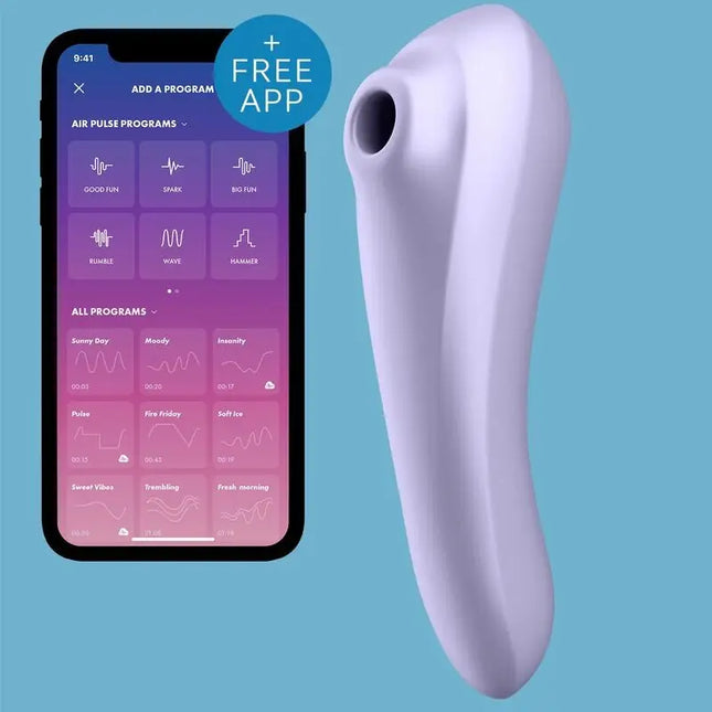 SATISFYER - DUAL PLEASURE AIR PULSE VIBRATOR MAUVE - Druckwellenvibratoren