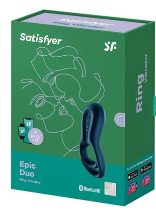 SATISFYER - EPIC DUO RINGVIBRATORAPP BLAU - Penisring für Paare