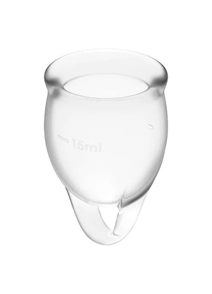 SATISFYER - FEEL CONFIDENT MENSTRUAL CUP DUNKELBLAU 15 + 20 ML