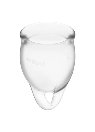 SATISFYER - FEEL CONFIDENT MENSTRUAL CUP DUNKELBLAU 15 + 20 ML