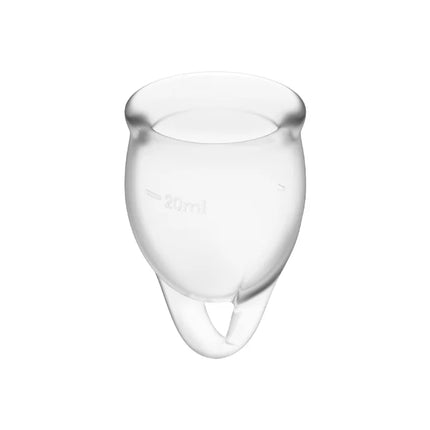 SATISFYER - FEEL CONFIDENT MENSTRUAL CUP DUNKELBLAU 15 + 20 ML