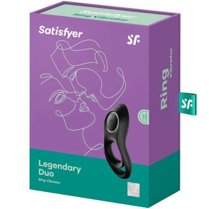 SATISFYER - LEGENDRER DUORING VIBRATOR SCHWARZ - Penisring für Paare