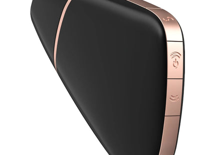 SATISFYER - LOVE TRIANGLE STIMULATOR & VIBRATOR SCHWARZ - Druckwellen saugende Vibratoren