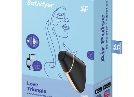 SATISFYER - LOVE TRIANGLE STIMULATOR & VIBRATOR SCHWARZ - Druckwellen saugende Vibratoren