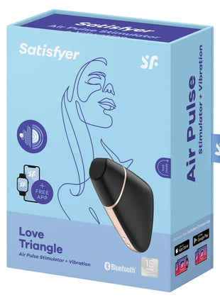 SATISFYER - LOVE TRIANGLE STIMULATOR & VIBRATOR SCHWARZ - Druckwellen saugende Vibratoren