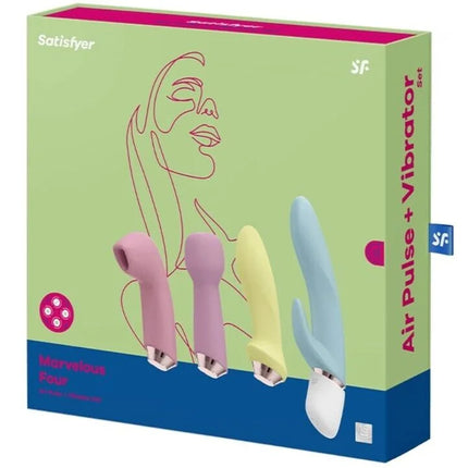 SATISFYER - MARVELOUS FOUR VIBRATOR UND LUFTPULSSET - Druckwellen saugende Vibratoren