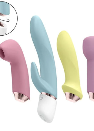 SATISFYER - MARVELOUS FOUR VIBRATOR UND LUFTPULSSET - Druckwellen saugende Vibratoren