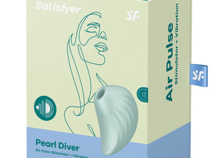 SATISFYER - PEARL DIVER AIR PULSE STIMULATOR & VIBRATOR GRÜN - Druckwellen saugende Vibratoren