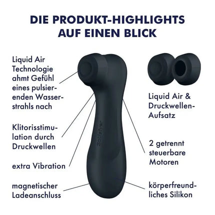 SATISFYER - PRO 2 GENERATION 3 LIQUID AIR TECHNOLOGY WEINROT - DRUCKWELLENVIBRATOREN ohne Vibration