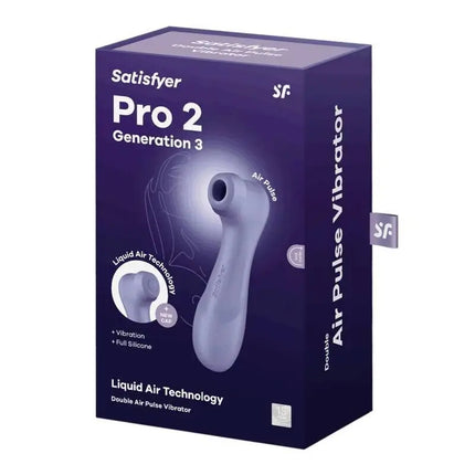 SATISFYER - PRO 2 GENERATION 3 LIQUID AIR TECHNOLOGY WEINROT - DRUCKWELLENVIBRATOREN ohne Vibration