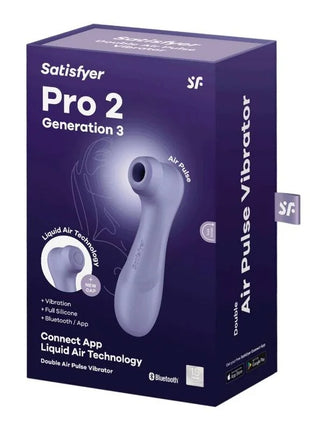 SATISFYER - PRO 2 GENERATION 3 WINE RED BLUETOOTH & APP - DRUCKWELLENVIBRATOREN ohne Vibration