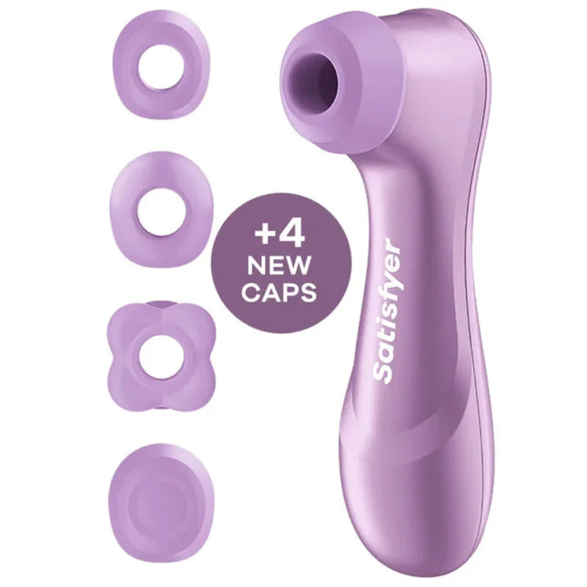 Satisfyer pro 2 generation 4 klitoralstimulator amethyst mit vier neuen aufsätzen für intensive stimulation