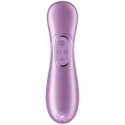 Satisfyer pro 2 generation 4 amethyst klitorisstimulator mit lila silikongriff und silberner bedienfeldakzentierung