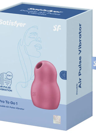 SATISFYER - PRO TO GO 1 - DOPPELTER LUFTPULSSTIMULATOR & VIBRATOR - Druckwellen saugende Vibratoren